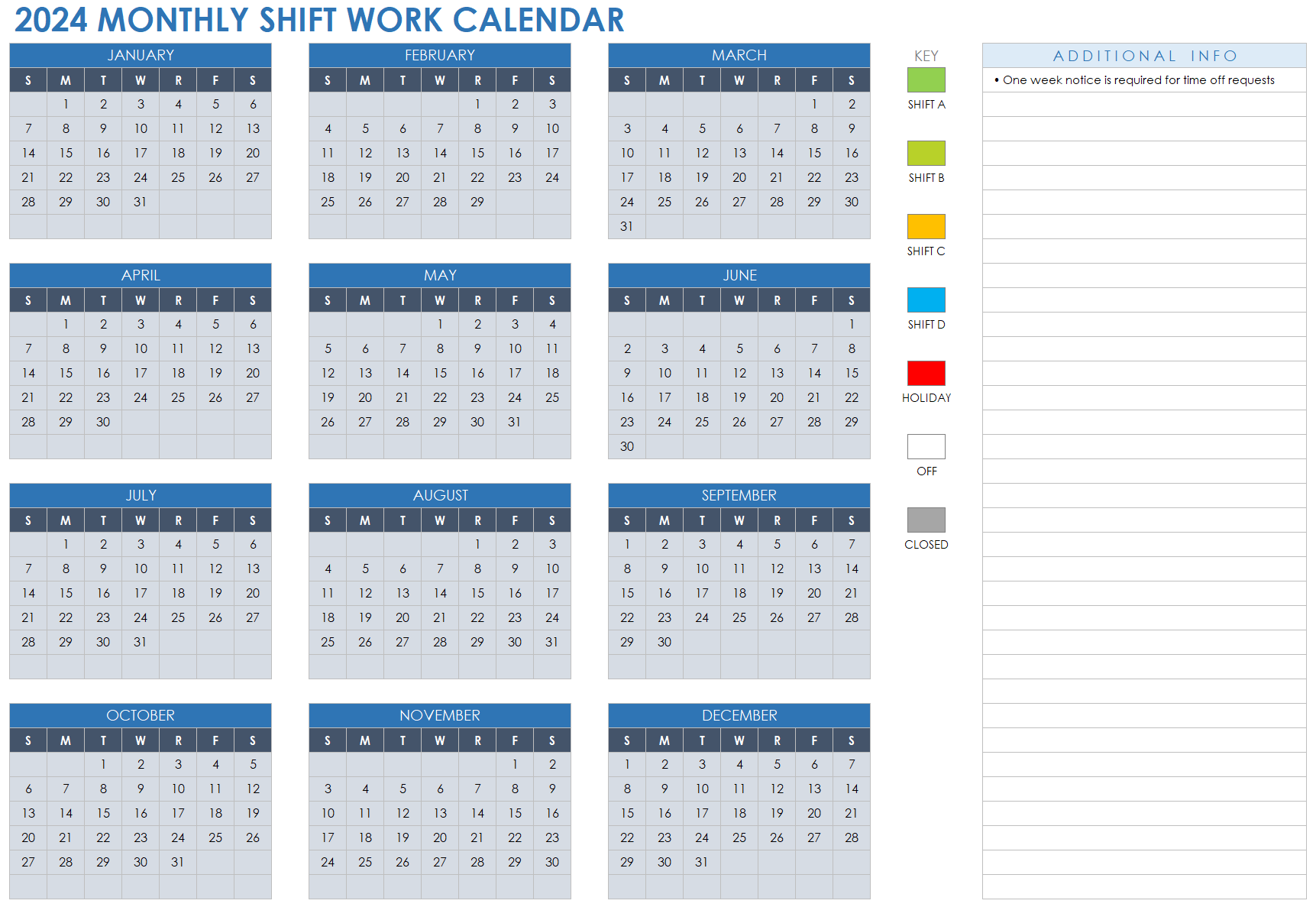 15 Free 2024 Monthly Calendar Templates | Smartsheet intended for Free Printable Calendar 2024 Task By Month