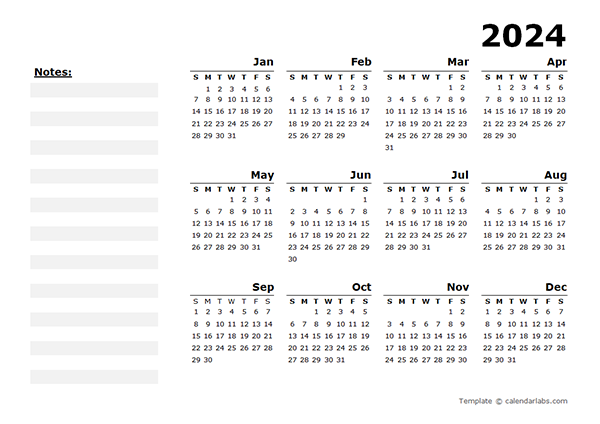 2023 2024 Calendar Monthly Calendars With Calendar Maker Pdf Excel - Free Printable Blank Annual 2024 Calendar