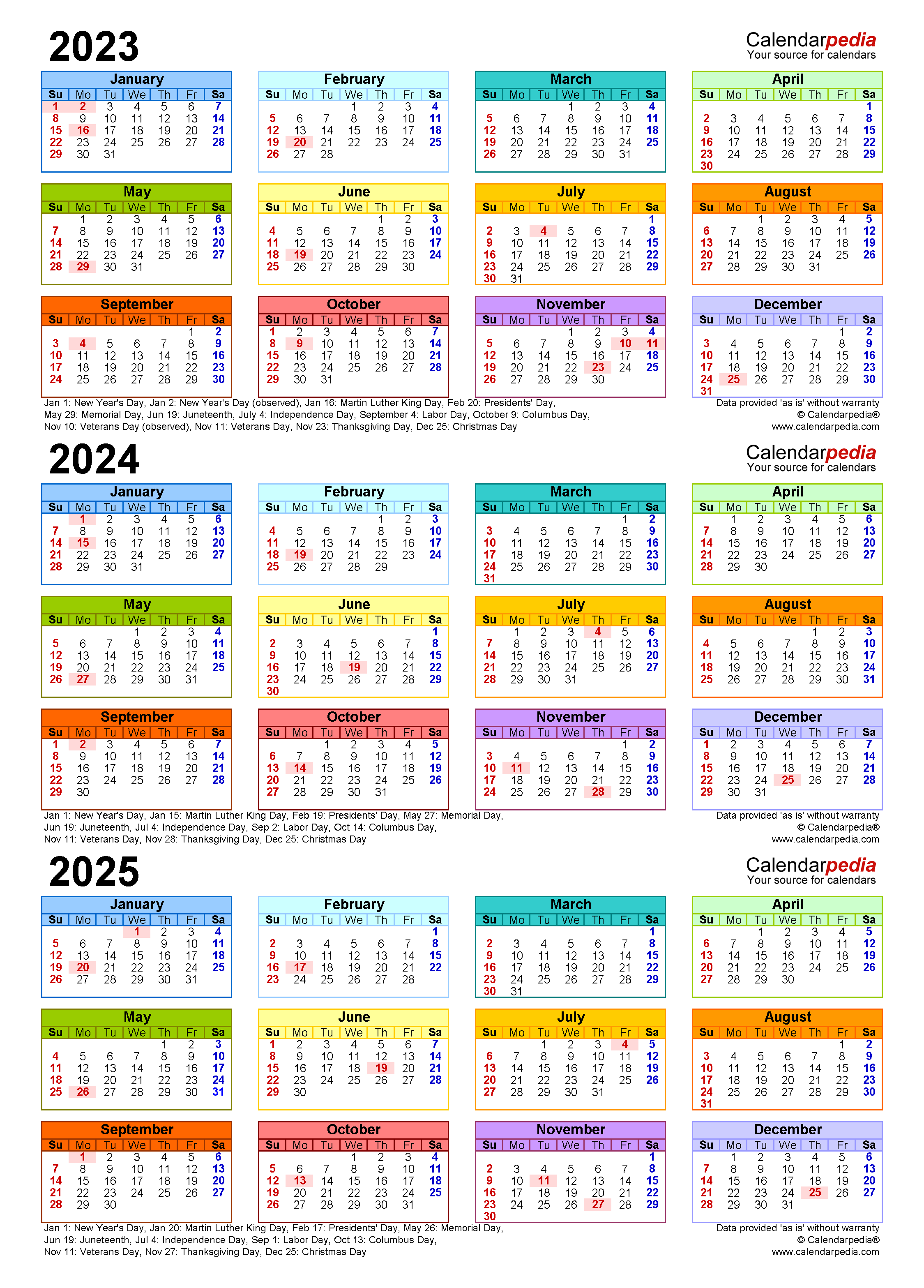 2023 2024 Two Year Calendar Free Printable Pdf Templates 2023 2024 - Free Printable 2 Year Calendar 2024 To 2025