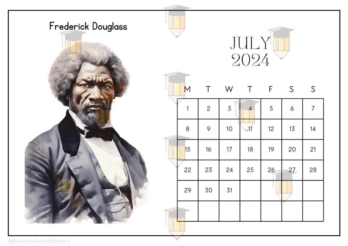 2024 Black History Calendar | Bulletin Board Display | Black History Decor | African American History | Printable Calendar | 2024 | Desk in Free Printable Black History Calendar 2024