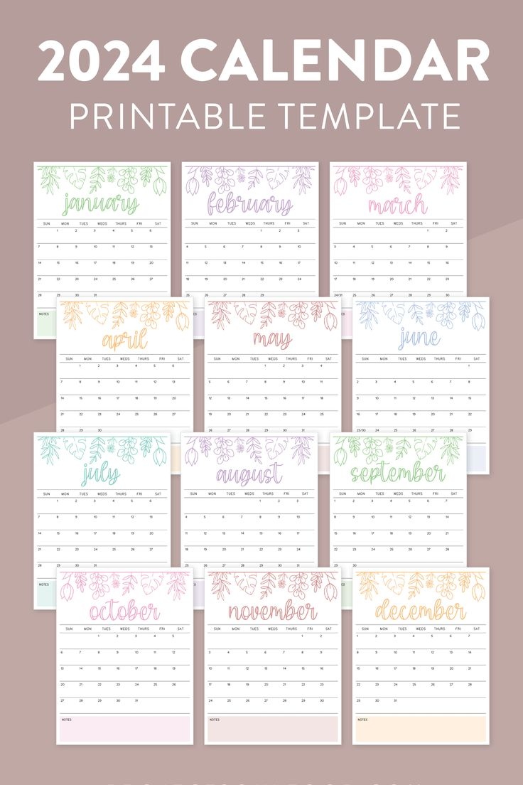 2024 Blank Printable Calendar Templates | Free Printable Calendar throughout Free Printable Calendar 2024 Design