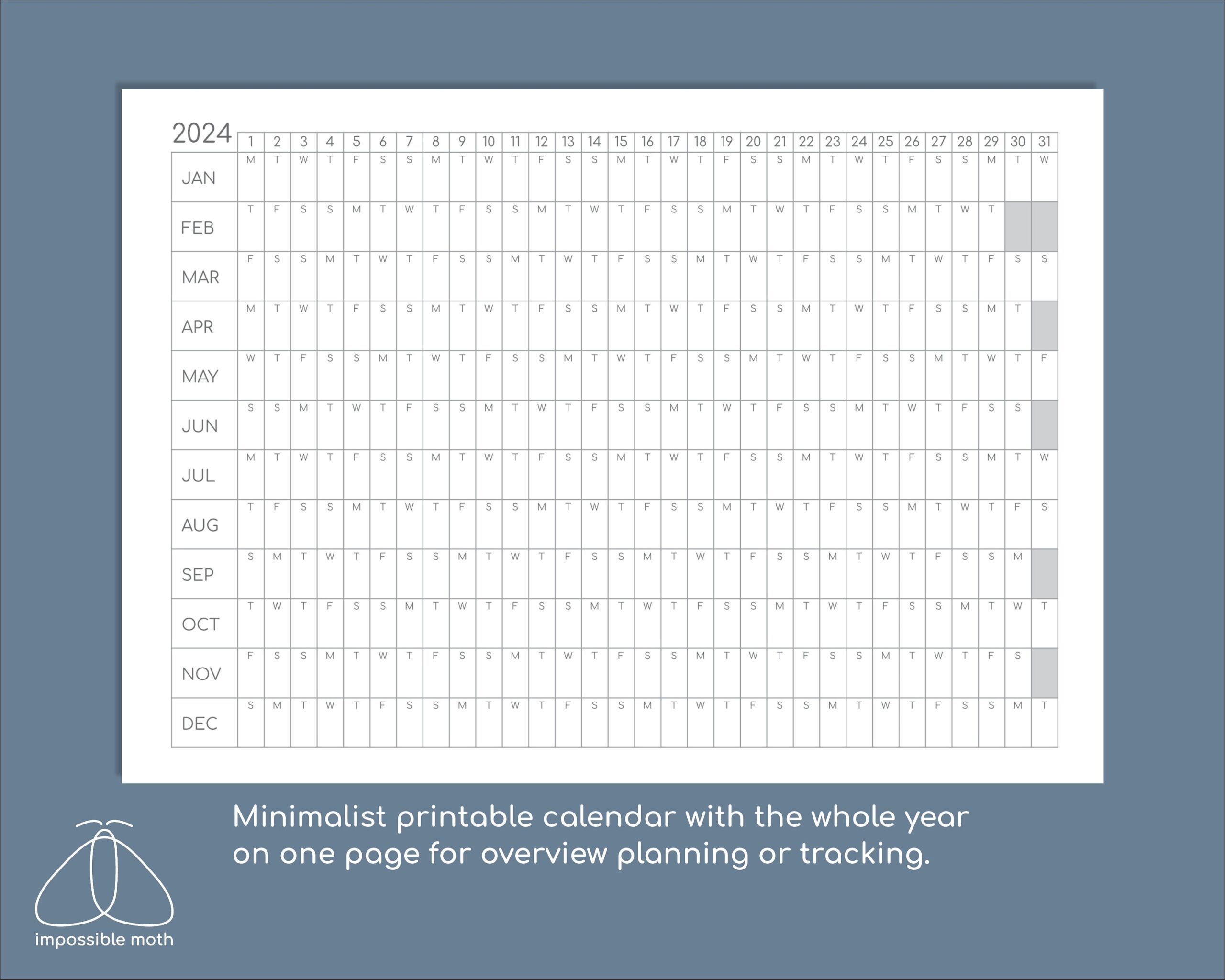 2024 Calendar Free Printable Word Templates Calendarpedia 2024 Year - Free Printable 2024 Yearly Planner Calendar