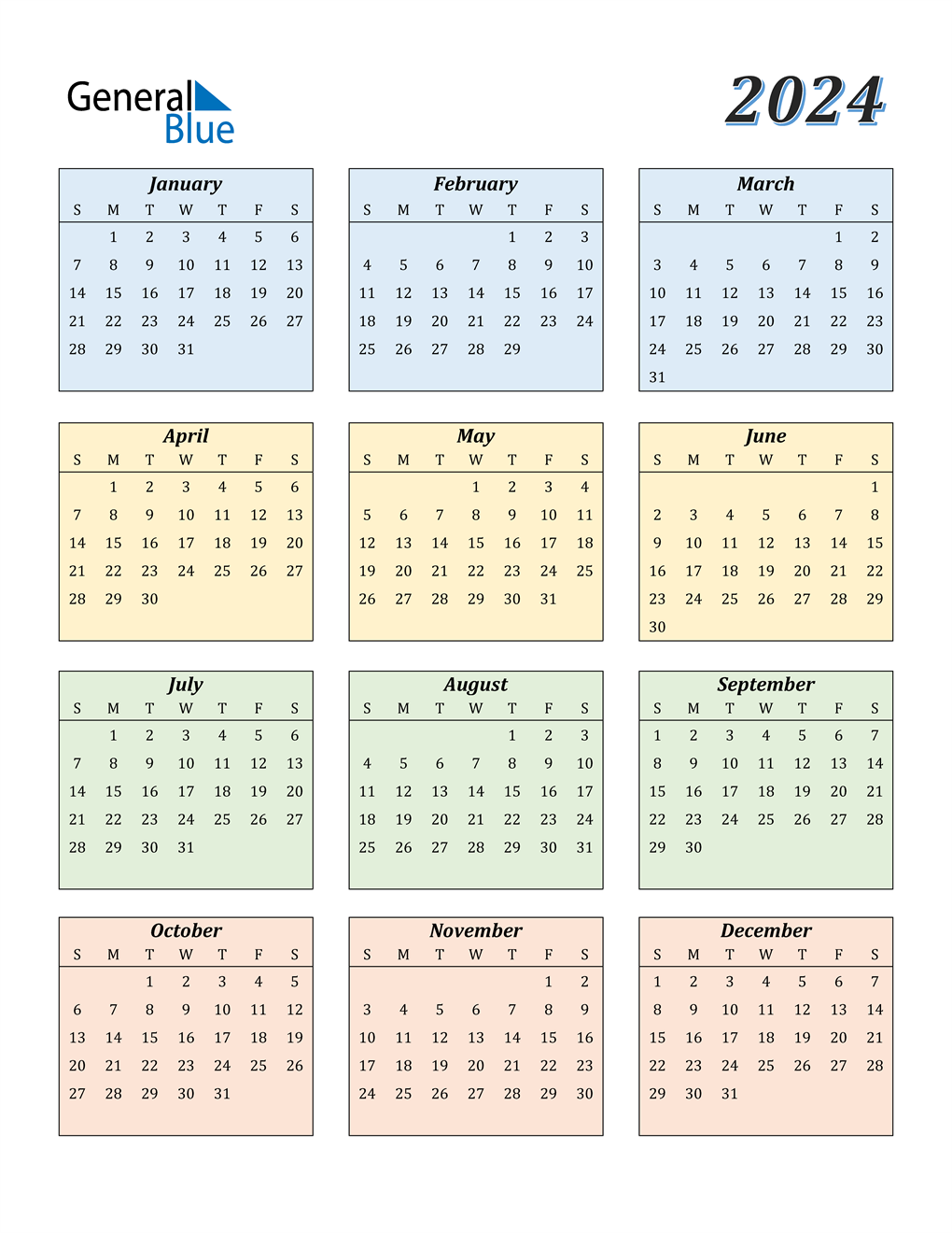 2024 Calendar Pdf Word Excel 2024 Calendar 2024 Calendar Printable - Free Printable 6 Month 2024 Calendar
