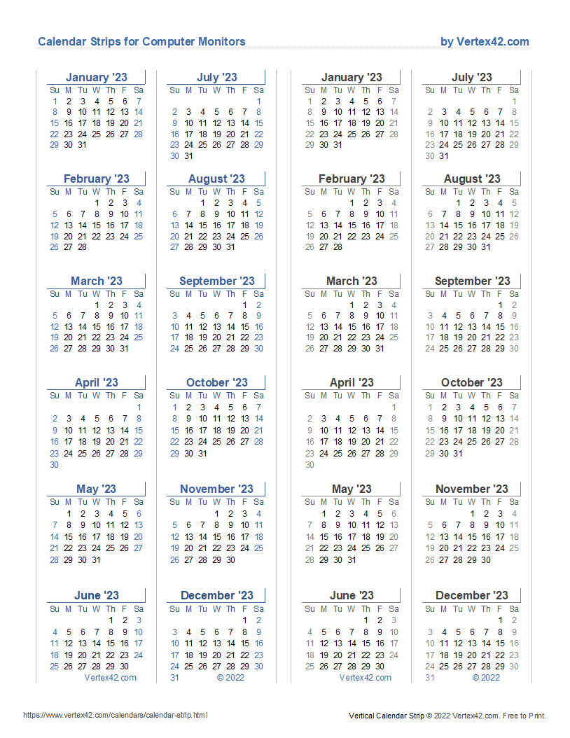 2024 Calendar Strip Ericka Priscilla - Free Printable 2024 Monitor Calendar Strips