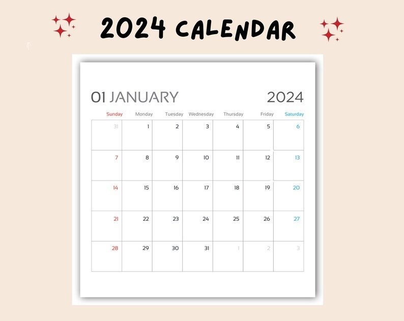 2024 Calendar Wall Calendar 2024 Skull Calendar Sugar Etsy Norway - Free Printable 2024 Sugar Skull Calendar