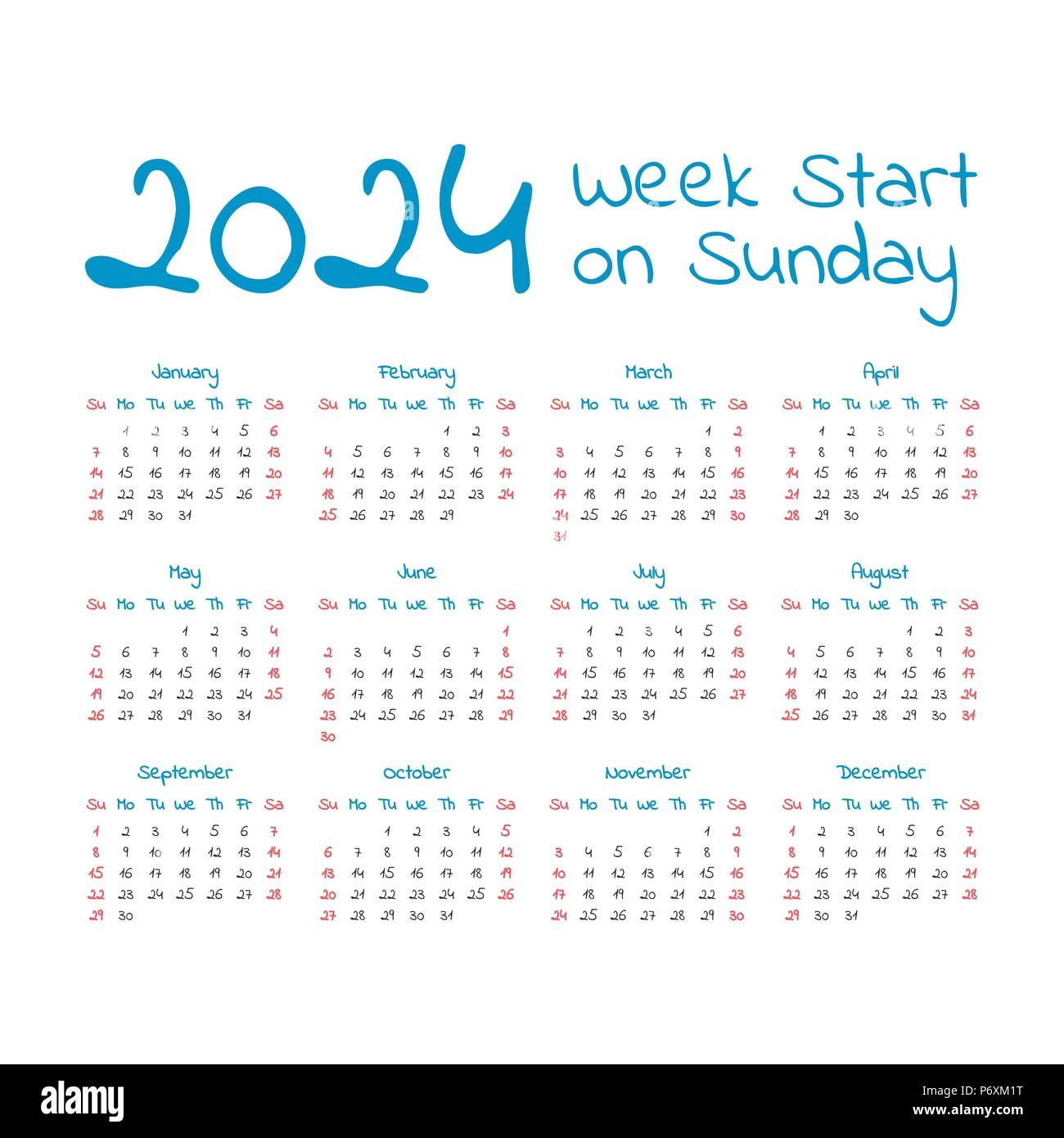 2024 Calendar Week Starting Monday Sunday Week Filia Jerrine - Free Printable 2024 Monthly Calendar With Week Numbers