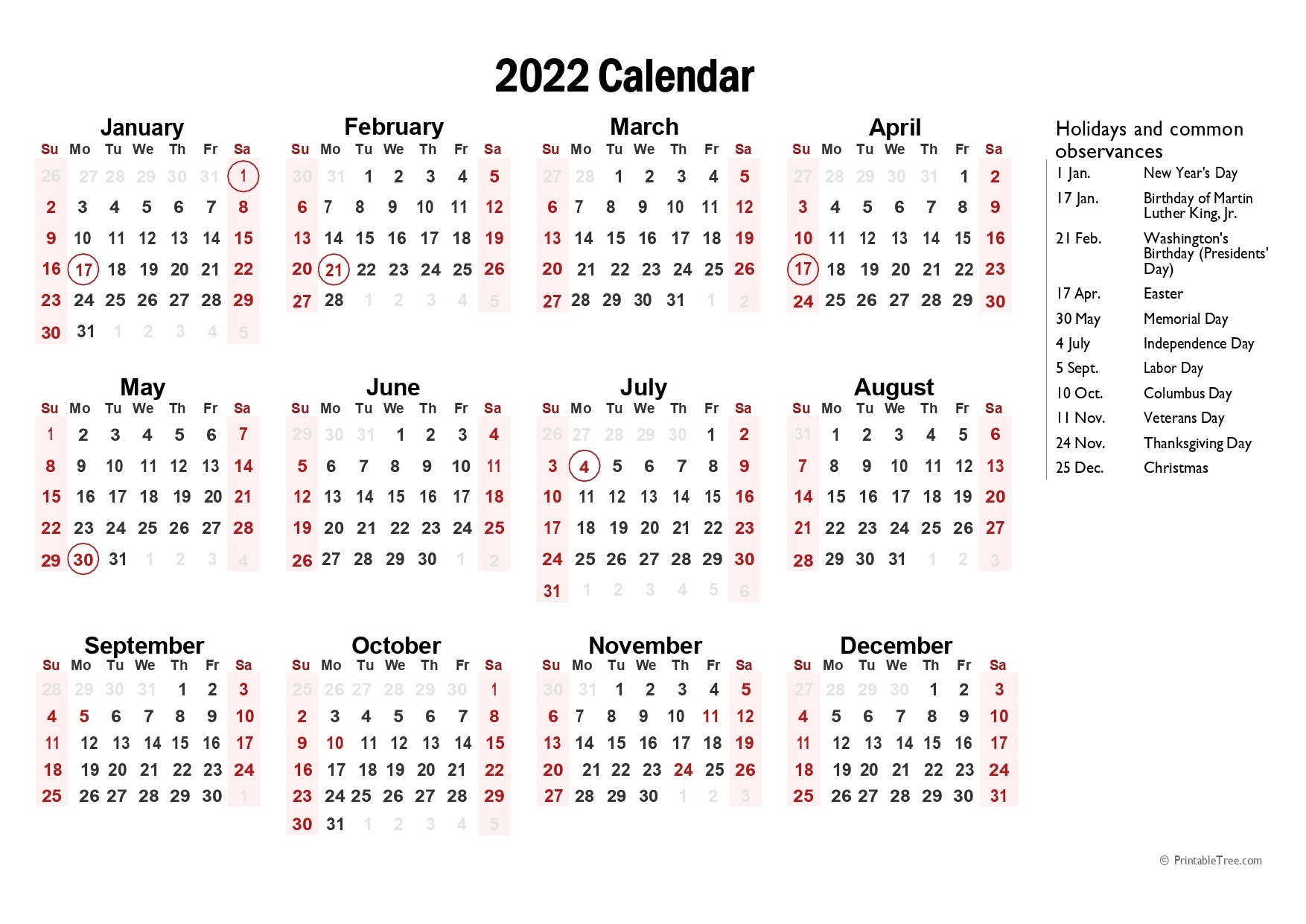 2024 Calendar With Federal Holidays Calendar 2024 Ireland Printable - Free Printable 2024 Yearly Calendar With Federal Holidays