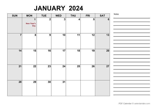 2024 Calendar With UAE Holidays PDF Free Printable Templates - Free Printable 2024 Calendar With Uae Holidays