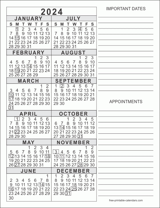 2024 Calendars Free Printable 2024 Monthly Calendars Www vrogue co - Free Printable 2024 Calenders