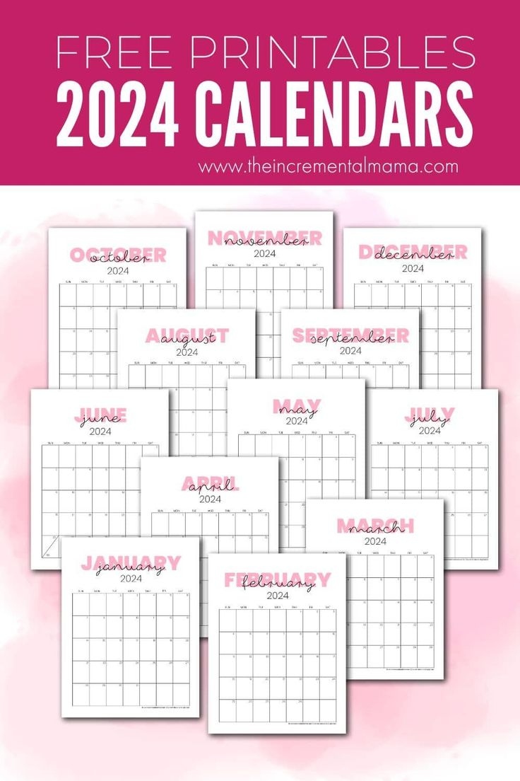 2024 Cute Calendar Templates To Organize Your Life | Planner with Free Printable Calendar 20241