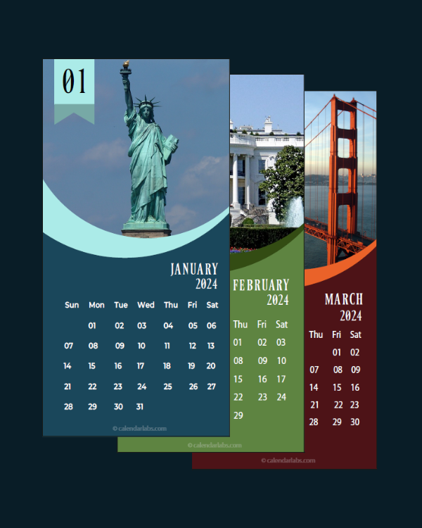 2024 Desk Calendar Printable Calendar 2023 - Free Printable 2024 Desk Calendar Cards