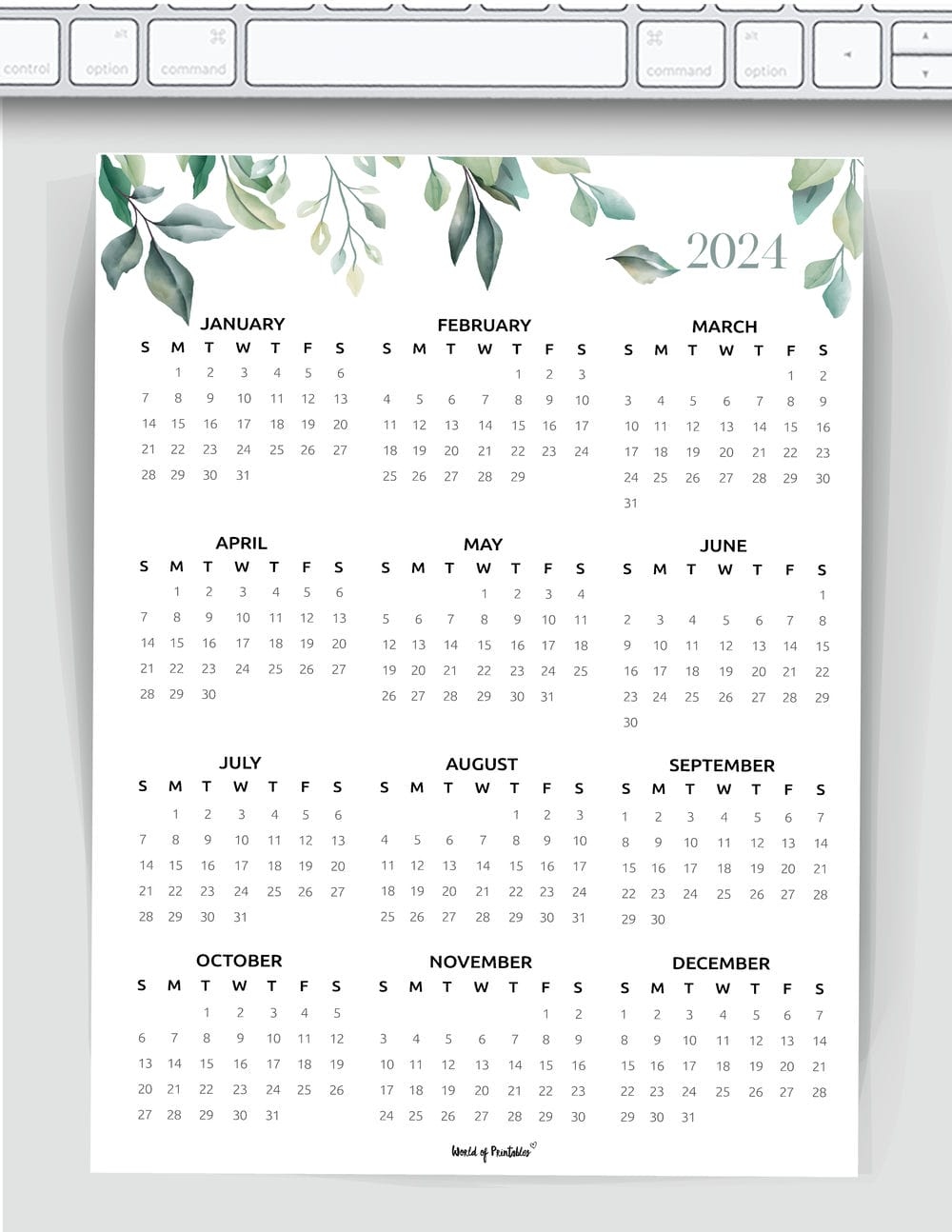 2024 Free Cute Printable Calendars: Monthly &amp;amp; Yearly | Yesmissy within Free Printable Calendar 2024 Oh So Lovely