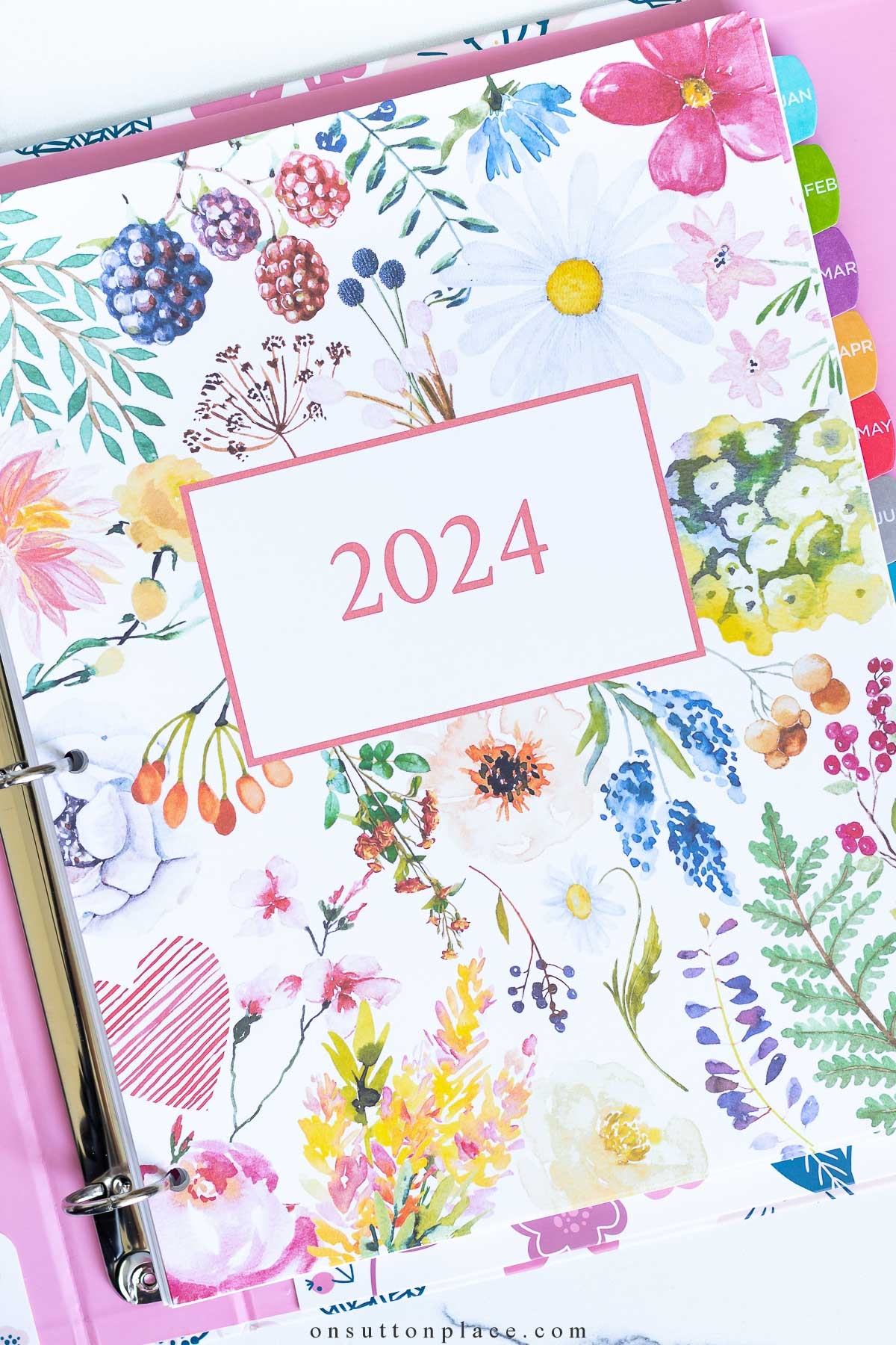2024 Free Printable Calendar With Planner Pages - On Sutton Place intended for Free Printable Calendar 2024 Colorful