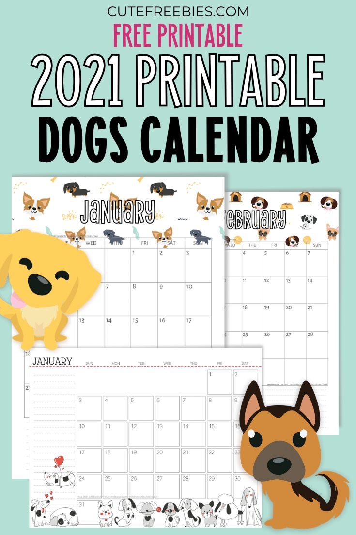 2024 Free Printable Dogs Calendar For A Happy Year - Cute Freebies pertaining to Free Printable Animal Calendar 2024