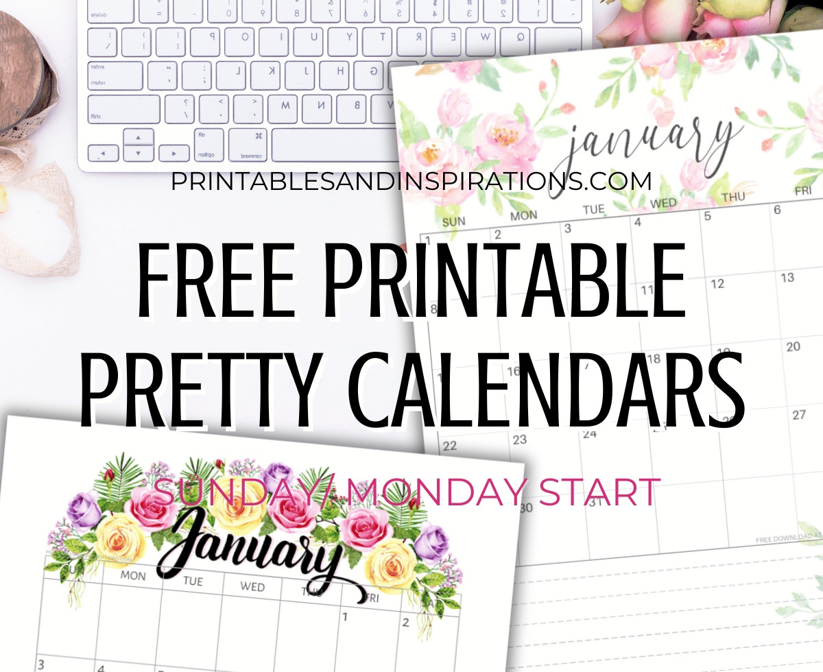 2024 Free Printable Pretty Calendars - Printables And Inspirations inside Free Printable Banner Calendar 2024