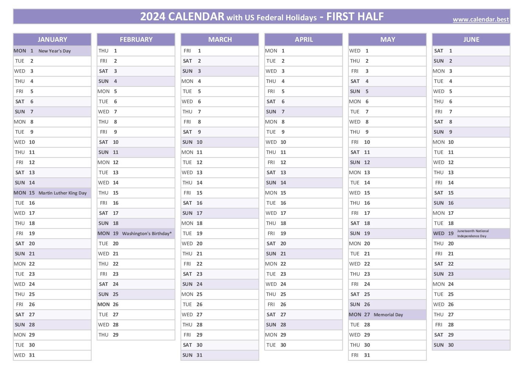 2024 Half Year Calendar To Print intended for Free Printable Calendar 2024 6 Months
