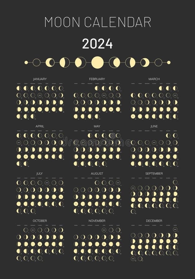 2024 Lunar Calendar Poster Free Download Lotti Rhianon | Free Printable 2024 Moon Calendar