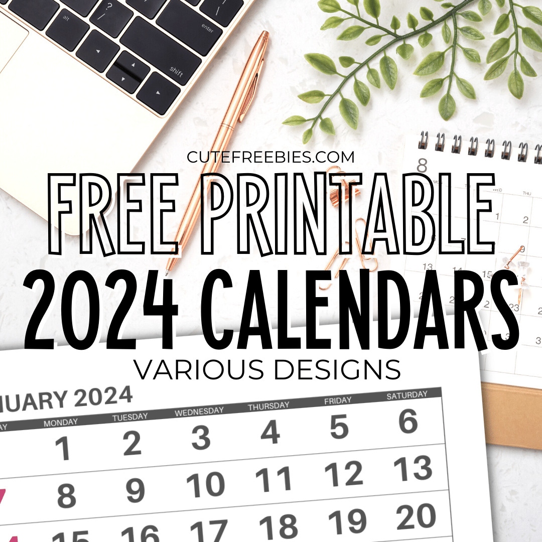 2024 Monthly Calendar (Free Leap Year Calendar) - Cute Freebies for Free Printable Calendar 2024 Large Print