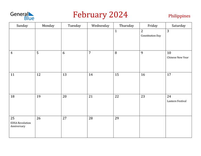 2024 Monthly Calendar Philippines With Holidays Printable 2024 - Free Printable 2024 Monthly Calendar With Holidays Philippines