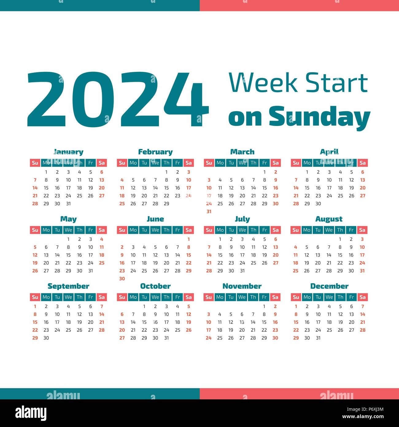 2024 Numbered Weeks Calendar Year 2020 Printfree Calendar 2024 - Free Printable Calendar 2024 With Numbered Weeks