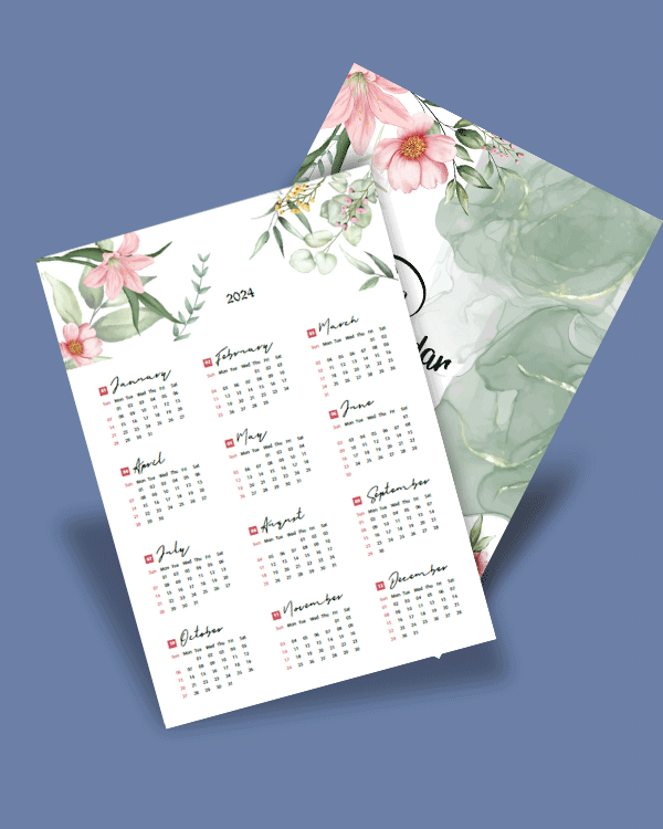2024 Pocket Calendar Printable Ulla Alexina - Free Printable 3x5 Pocket Calendar 2024