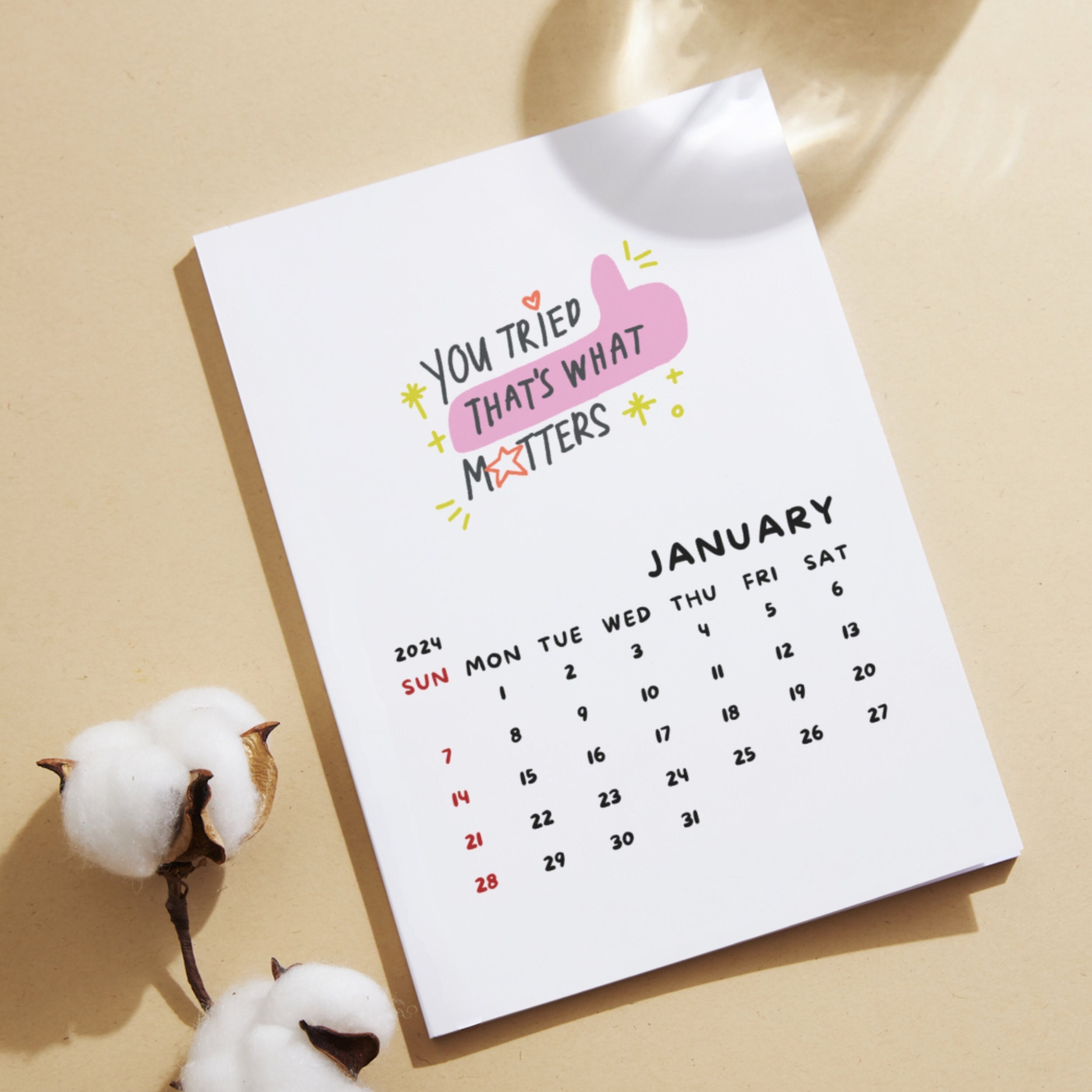 2024 Printable Affirmation Calendar Digital Pdf Download Monthly within Free Printable April 2024 Calendar Waterproof