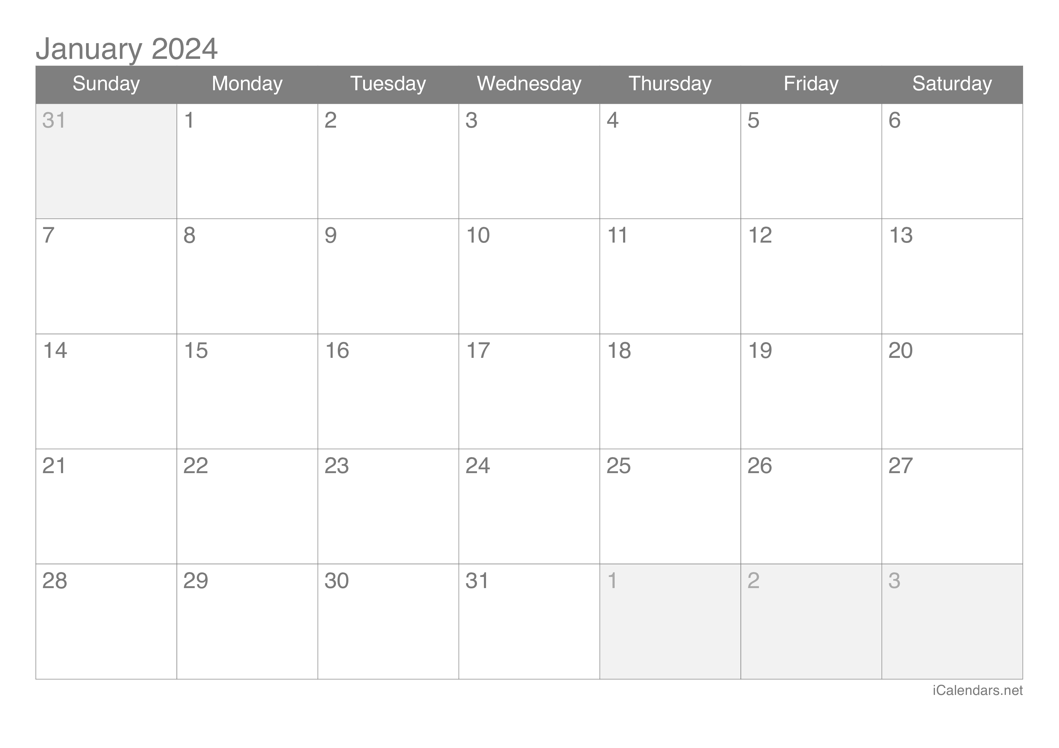 2024 Printable Calendar - Pdf Or Excel for Free Printable Calendar 2024 In Excel