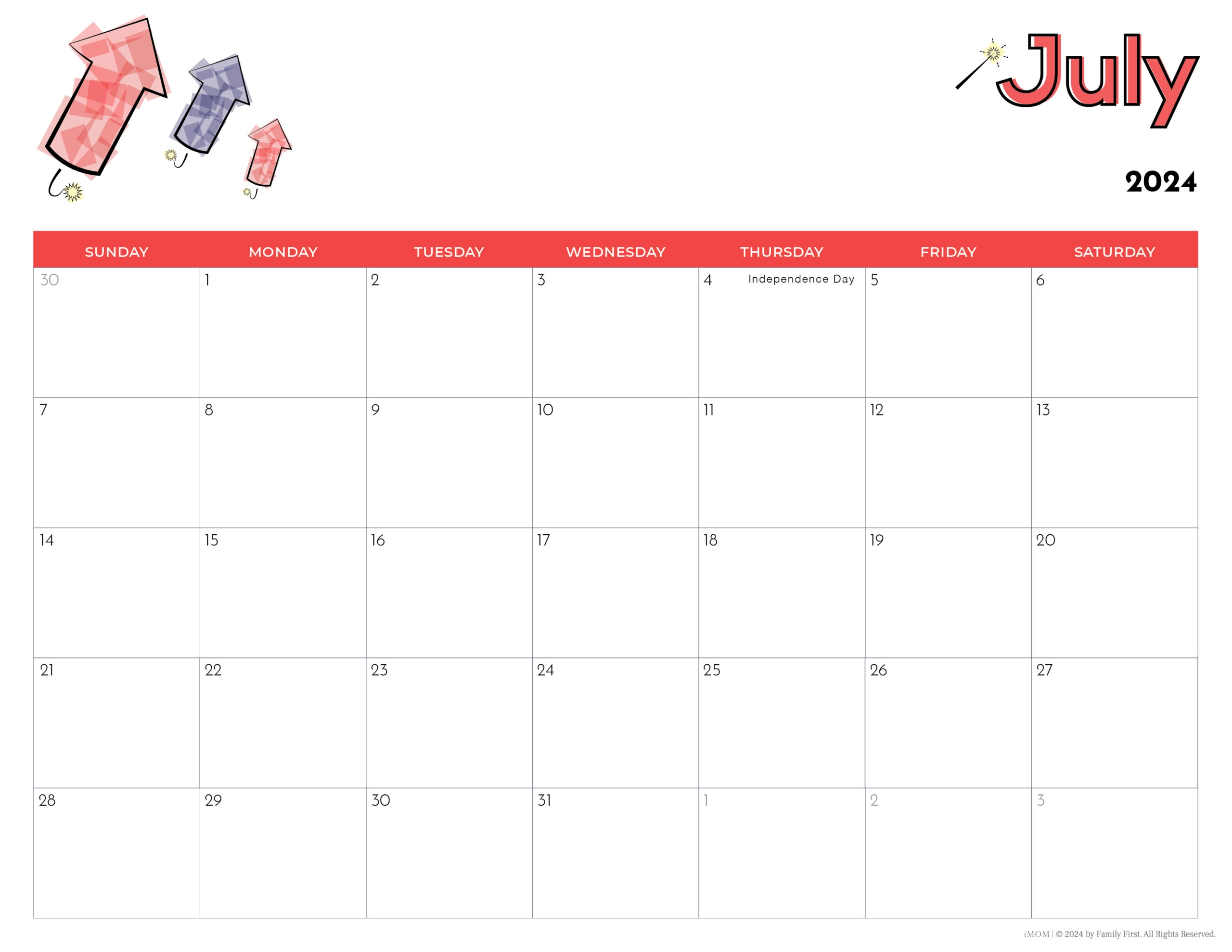 2024 Printable Calendars For Kids - Imom intended for Free Printable Calendar 2024 Kids