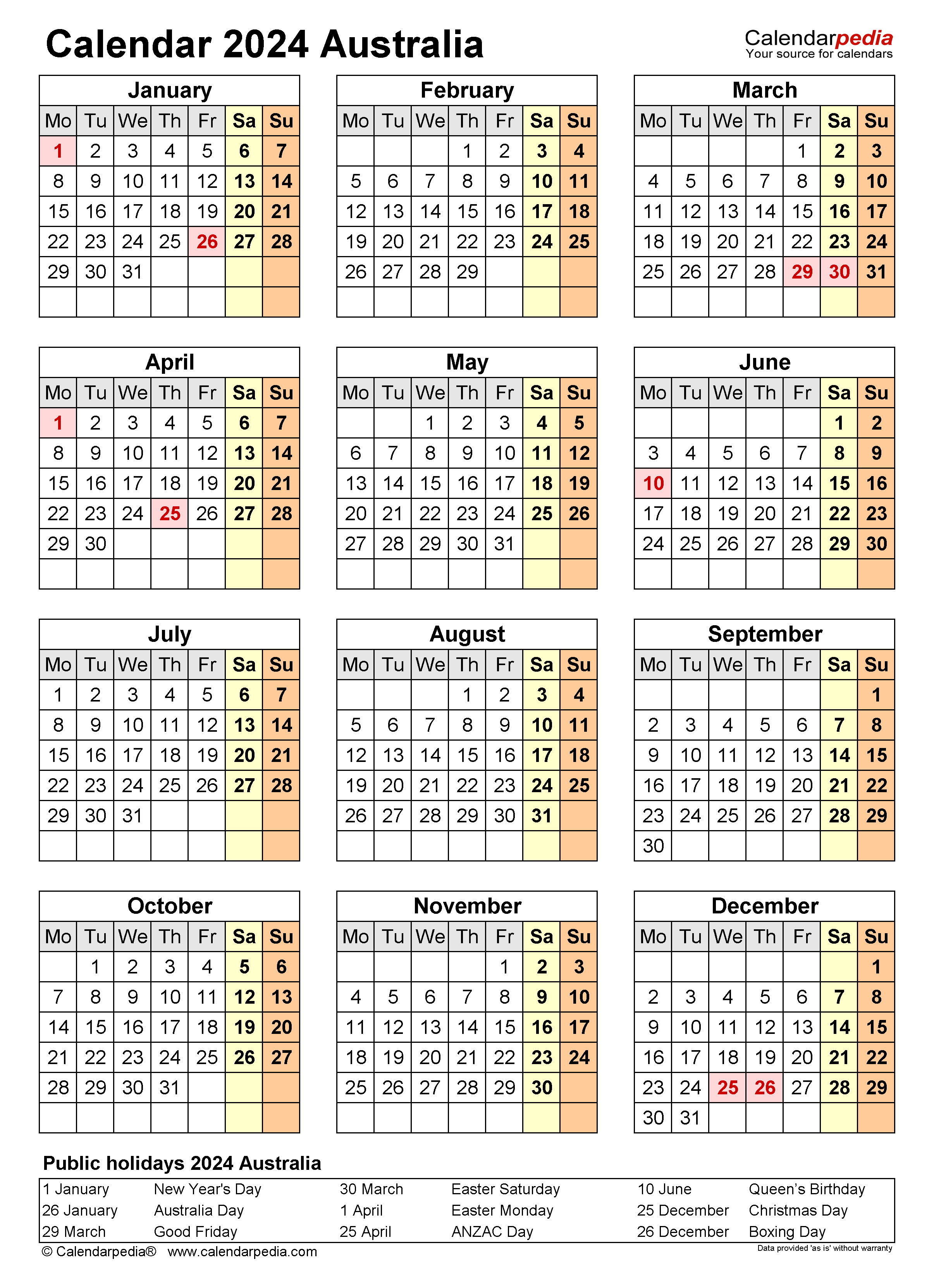2024 Vacation Calendar 2024 Calendar Printable | Free Printable 2024 Employee Vacation Calendar