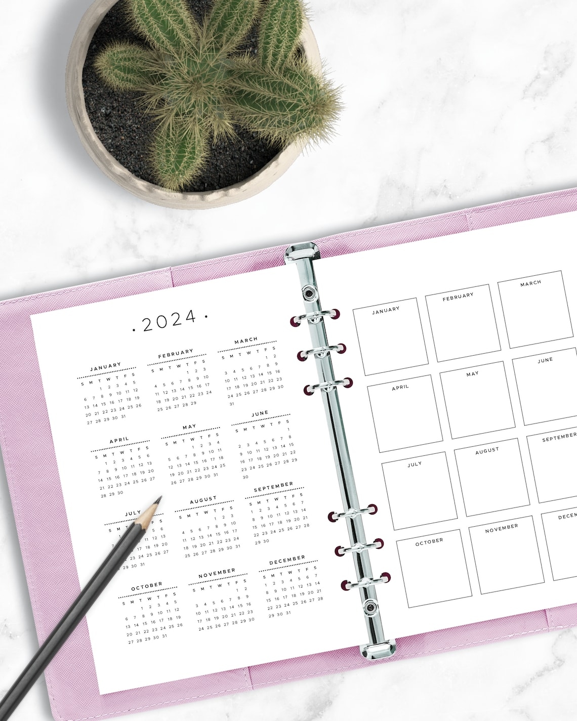 2024 Year Planner Calendar Download For A4 Or A3 Print Infozio - Free Printable 2024 Binder Calendar