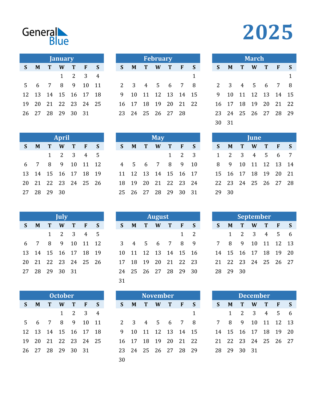 2025 Calendar PDF Word Excel - Free Printable 2024-2025 Calendar Template Word Format