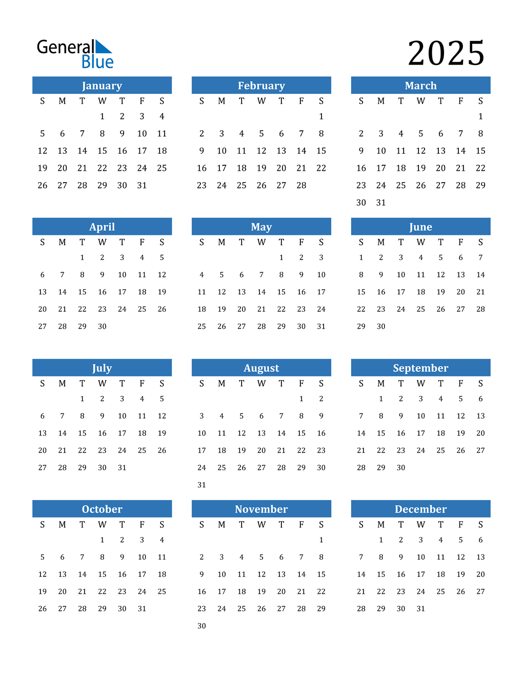 2025 Calendar PDF Word Excel - Free Printable 18 Month Calendar 2024-2025