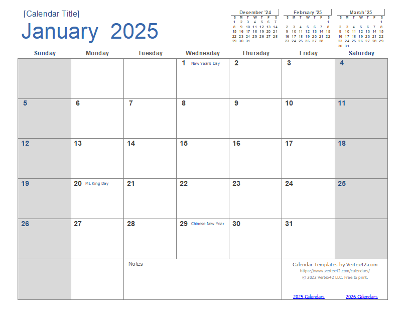 2025 Calendar Templates And Images - Free Printable 12 Month Calendar 2024-2025