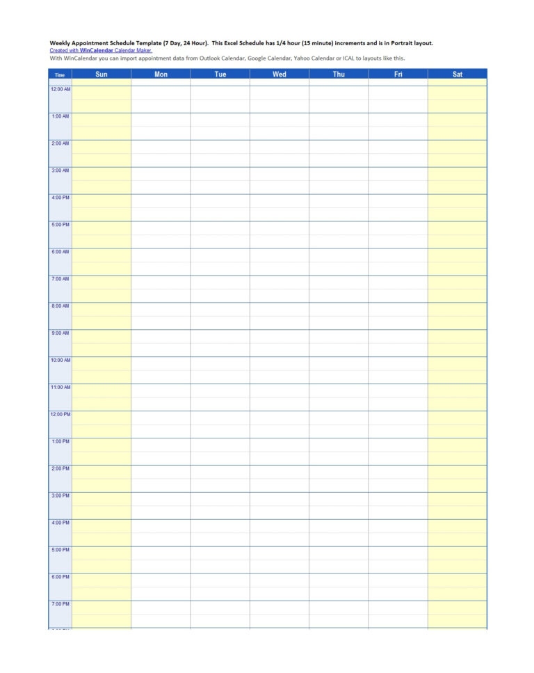 45 Printable Appointment Schedule Templates Appointment Inside - Free Printable 2024 Appointment Calendar