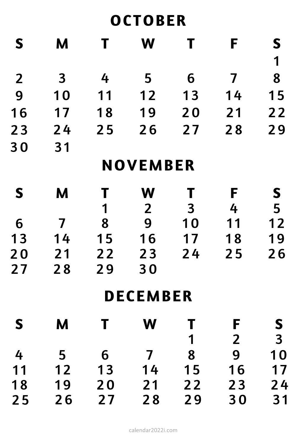 4th Quarter Printable Calendar 2024 CALENDAR PRINTABLE - Free Printable 4th Quarter Calendar 2024