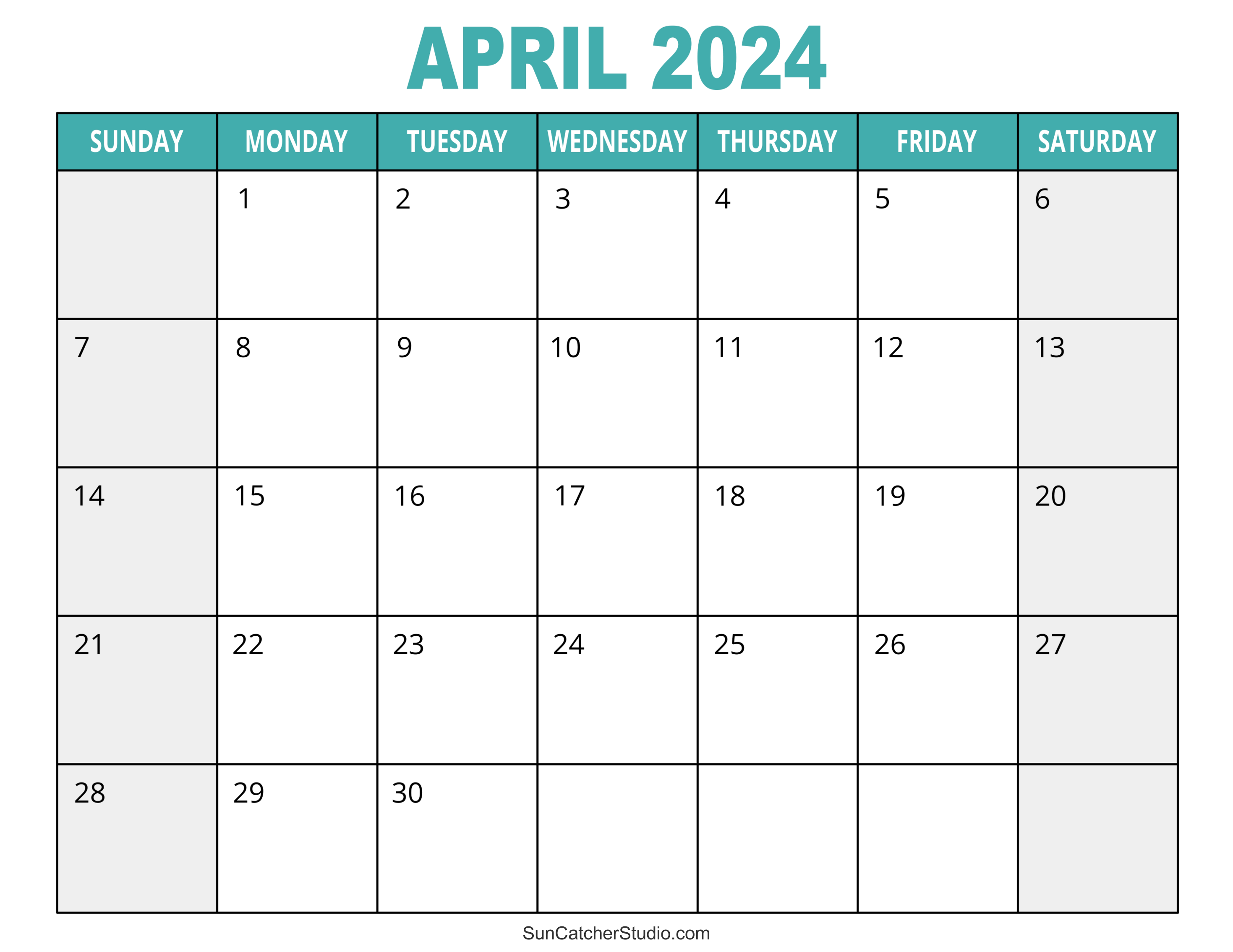 April 2024 Calendar (Free Printable) – Diy Projects, Patterns pertaining to Free Printable April 2024 Calendar Large
