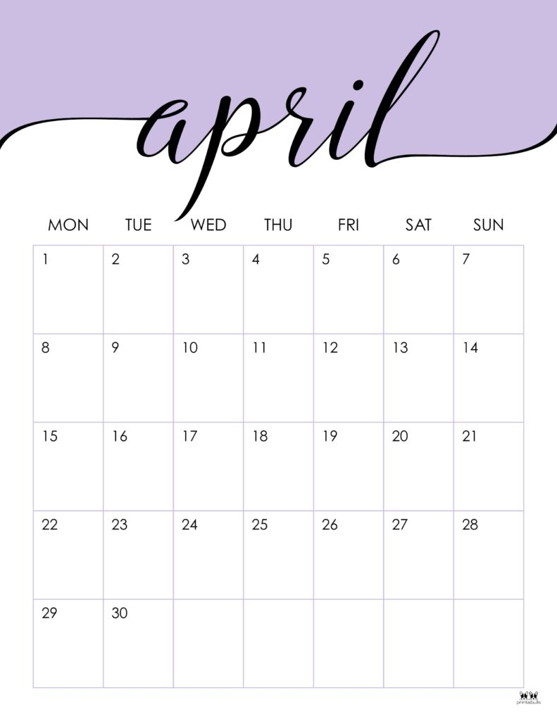 April 2024 Calendars - 50 Free Printables | Printabulls intended for Free Printable Calendar April 2024 Portrait