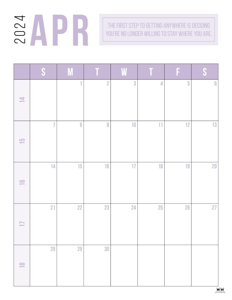 April 2024 Calendars - 50 Free Printables | Printabulls throughout Free Printable April 2024 Desk Calendar