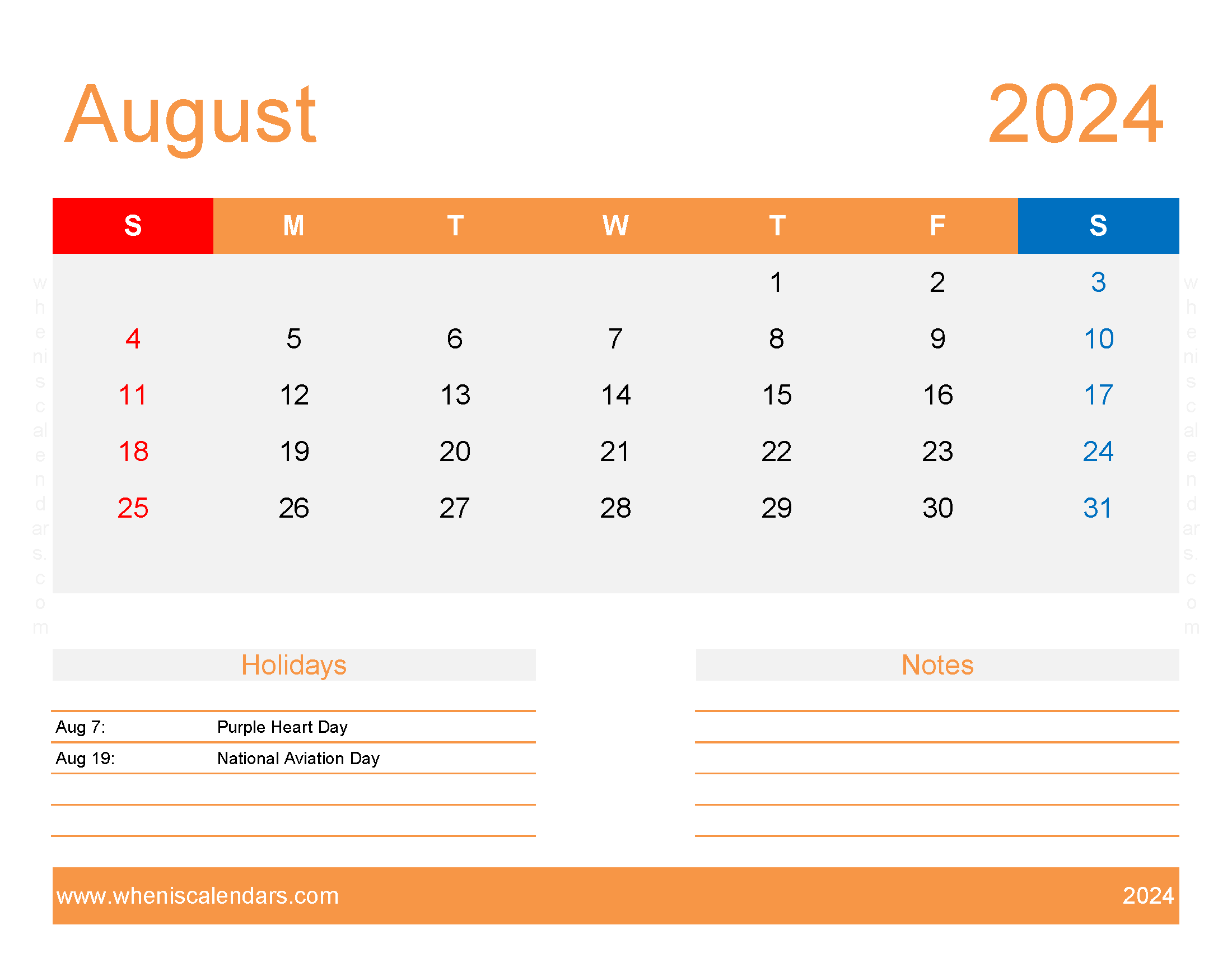 August 2024 Calendar Excel Template Monthly Calendar pertaining to Free Printable August 2024 Calendar Waterproof