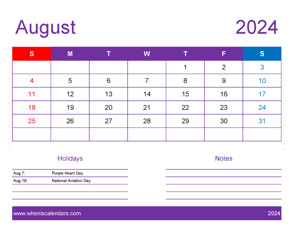 August 2024 Calendar Excel Template Monthly Calendar with Free Printable August 2024 Calendar Waterproof