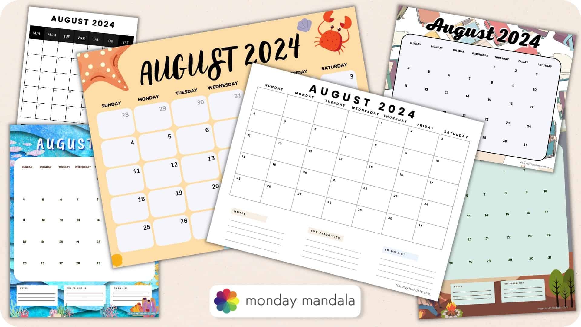 August 2024 Calendars (52 Free Pdf Printables) pertaining to Free Printable August 2024 Calendar For Kids