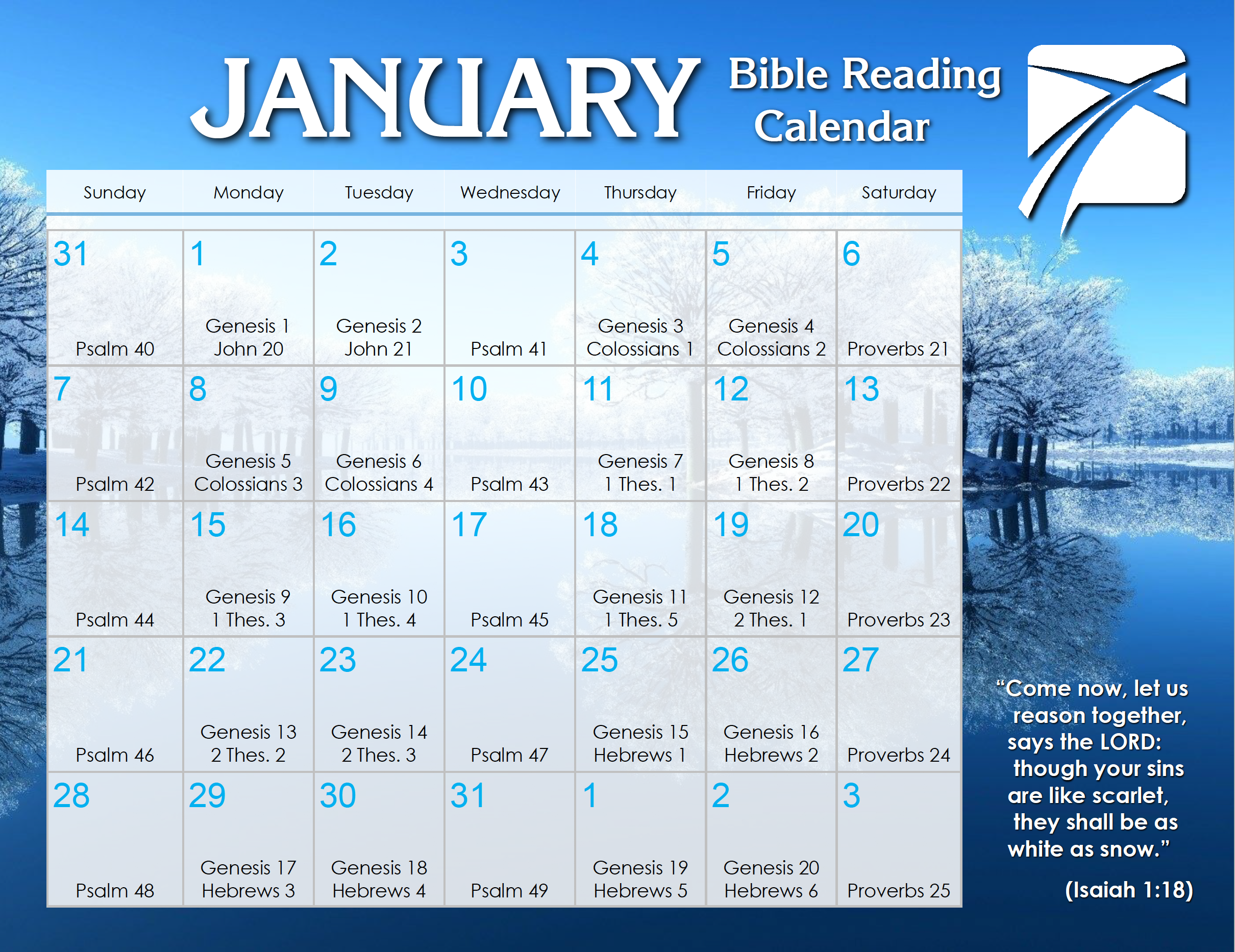 Bible Reading Calendar 201 - Free Printable Calendar 2024 Bible Verse