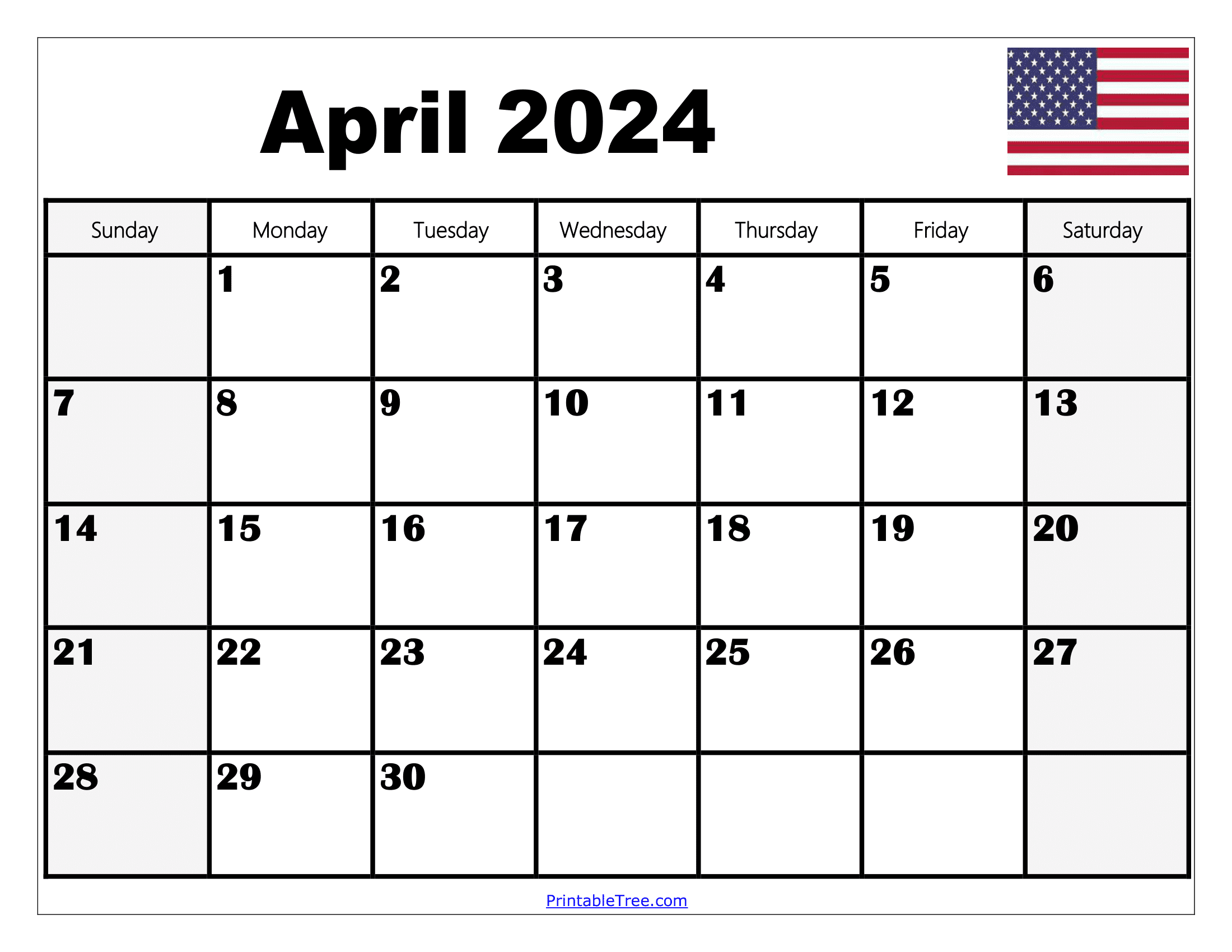 Blank April 2024 Calendar Printable Pdf Template With Holidays inside Free Printable April 2024 Calendar Pdf