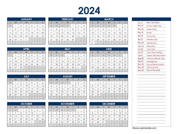 Calendar 2024 South Africa With Holidays Calendar 2024 All Holidays - Free Printable 2024 Calendar With Public Holidays South Africa