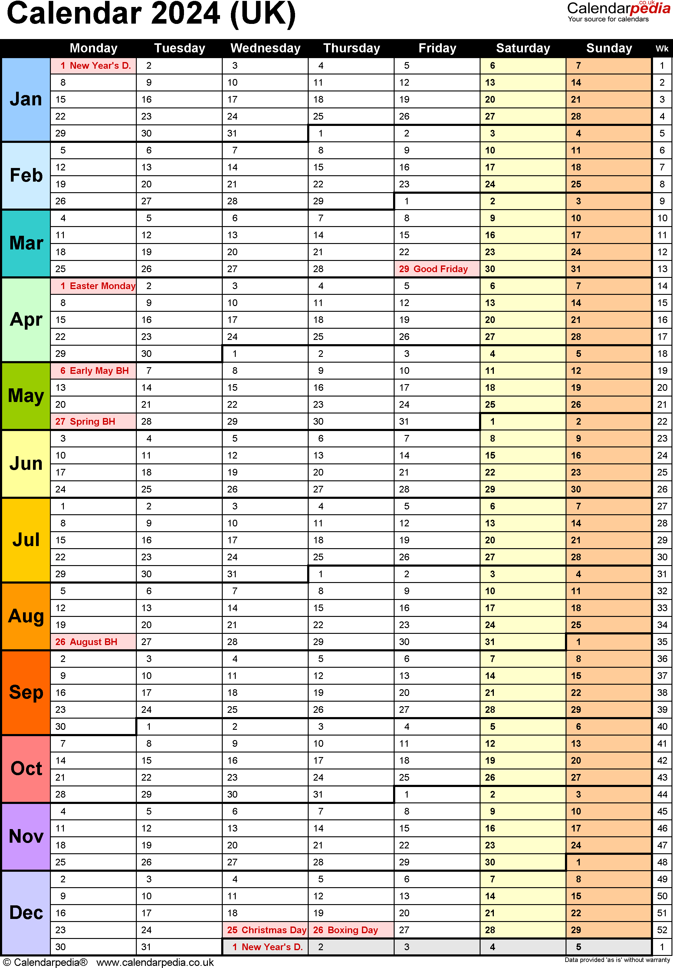 Calendar 2024 Uk Free Printable Microsoft Excel Templates Calendar - Free Printable 2024 Calendar UK