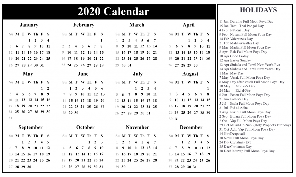 Calendar 2024 With Holidays Sri Lanka Calendar 2024 Ireland Printable - Free Printable 2024 Calendar With Holidays Sri Lanka