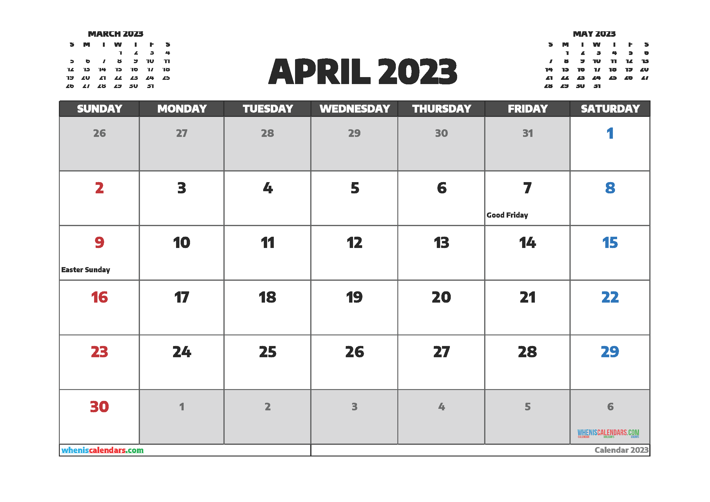 Calendar April 2024 Printable Calendar 2024 All Holidays - Free Printable Calendar April 2024 Pdf