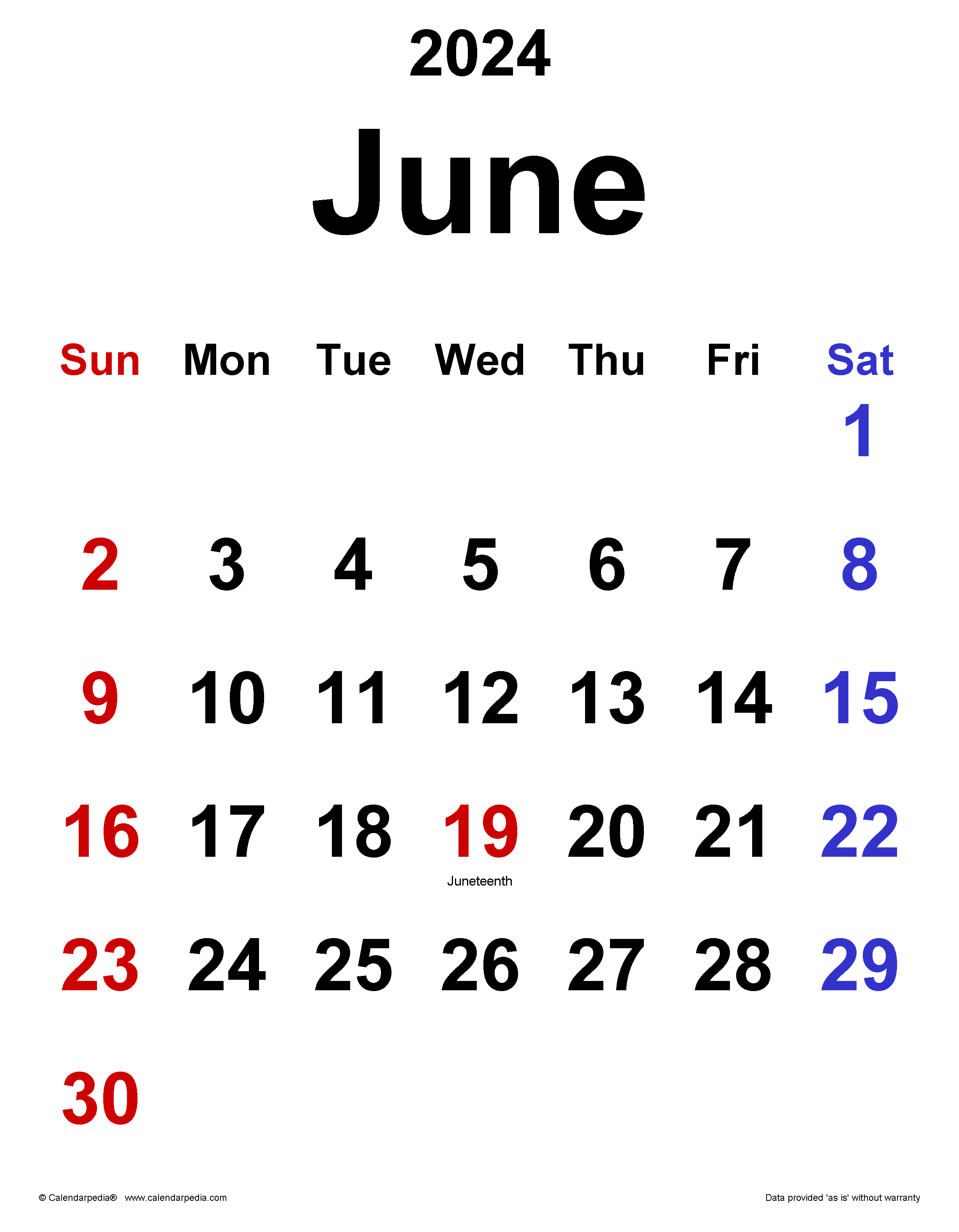 Calendar June 2024 Excel Easy To Use Calendar App 2024 - Free Printable 2024 Calendar With Holidays June