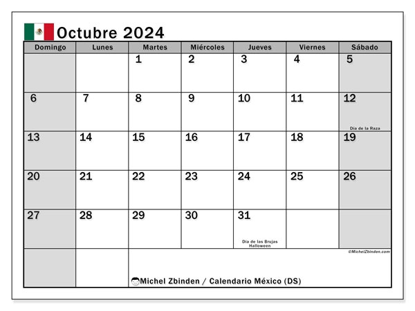 Calendario Octubre De 2024 Para Imprimir 48DS Michel Zbinden MX - Free Printable 2024 Monthly Calendar Octubre