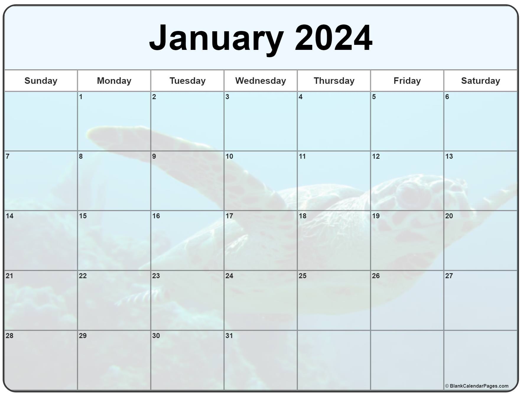 Collection Of January 2024 Photo Calendars With Image Filters. throughout Free Printable Calendar 2024 Wiki Calendar